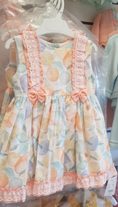 Pastel Peaches and Pears Older Girl Dress