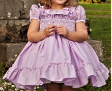 Load image into Gallery viewer, Sonata Lavender Smock Dress
