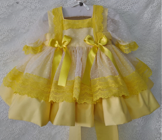 Sonata Classic Yellow with lace sleeves