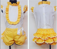 Load image into Gallery viewer, Gingham Ruffle Set