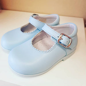 Baby shoes in baby blue