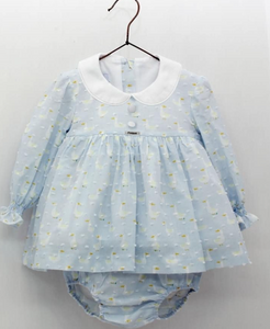 Wee Duck Pique Dress and Pants set