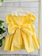 Load image into Gallery viewer, Stunning Yellow Smock dress with frill collar